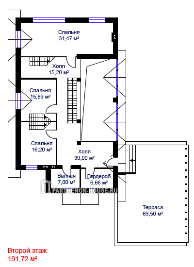 2 этаж проекта дома КА 418-5